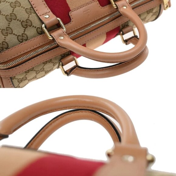 GUCCI Logo GG Pattern 2Way Shoulder Hand Bag Canvas Leather 388-0822225 - Picture 8 of 16